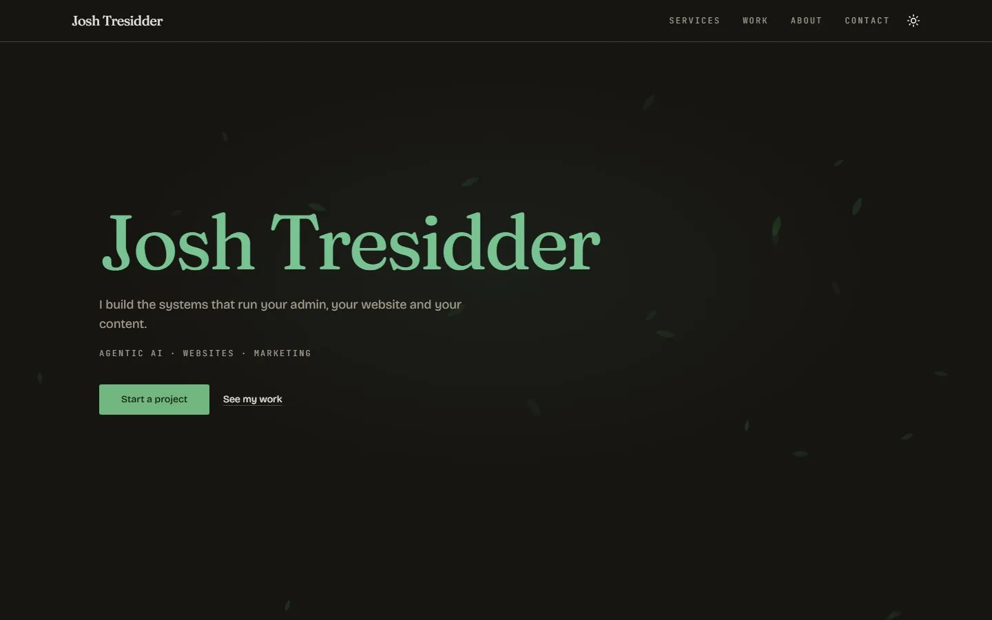 joshtresidder.dev website by JJT Digital