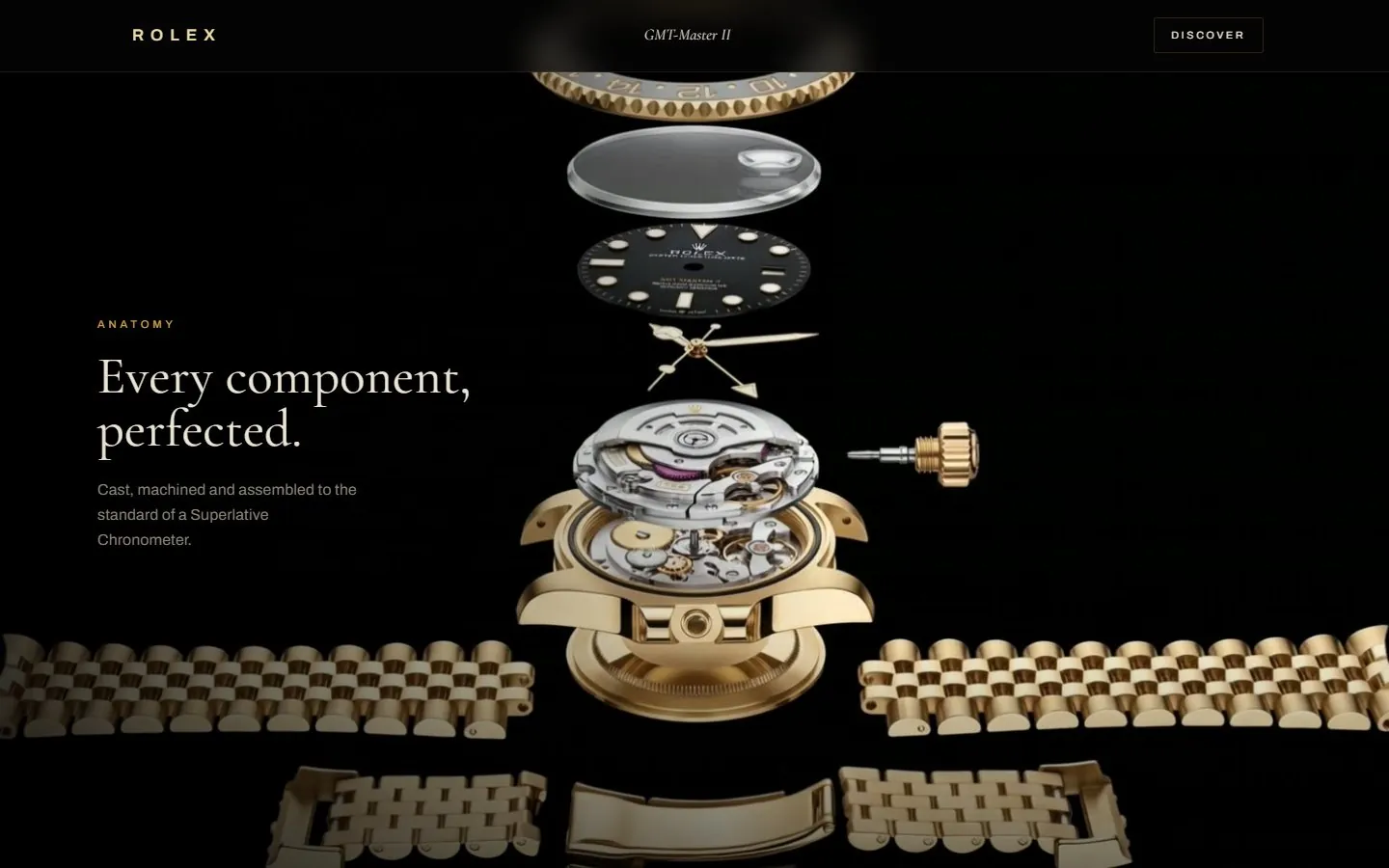 Rolex GMT-Master II website by JJT Digital