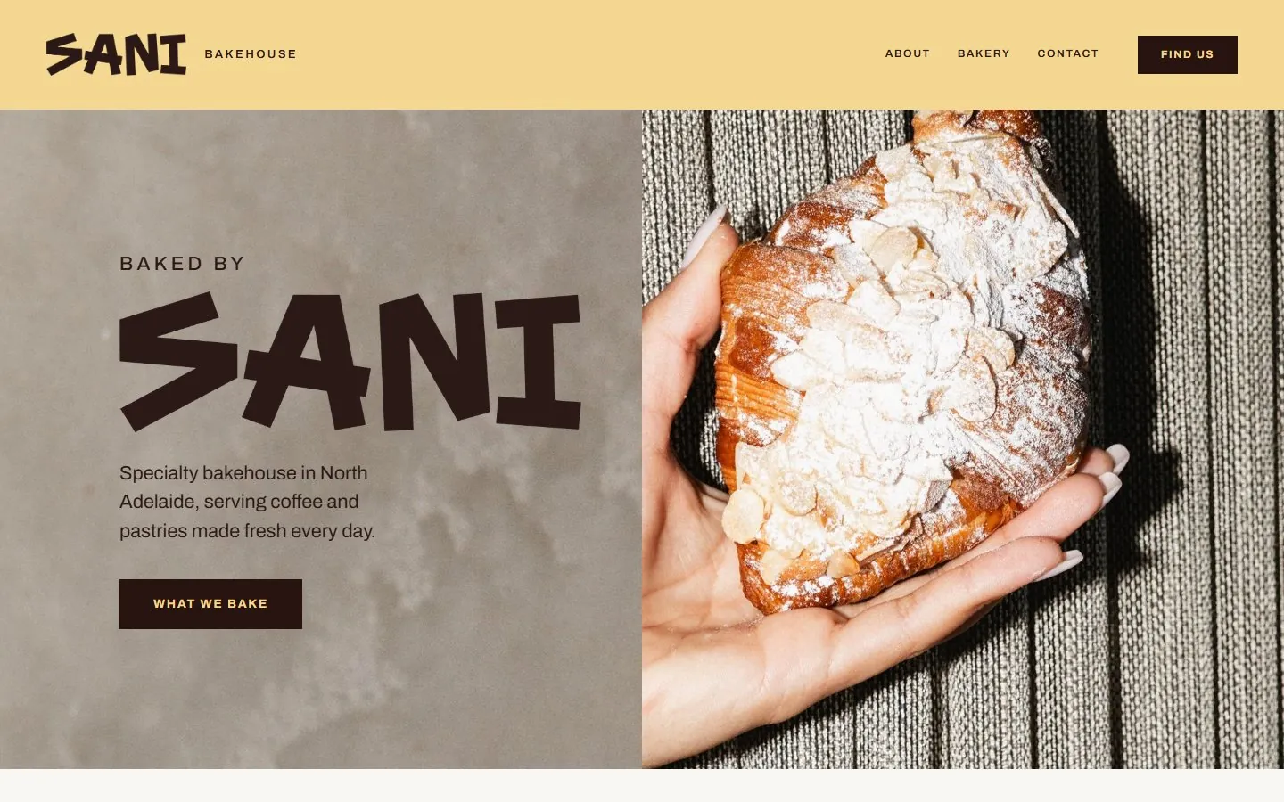 SANI Bakehouse website by JJT Digital